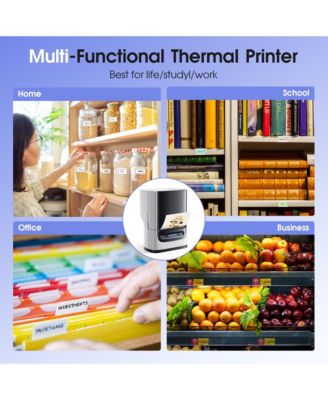 POLONO Label Maker Machine with Tape, PM220-A Bluethooth Label Printer, 2 Inch Portable Thermal Printer for Small Business, Address, Logo, Clothing, Sticker Printer for Phones & PC