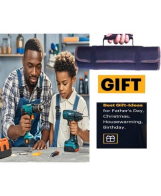 23 Pocket Tool Bag Roll Up for Men Birthday gifts, Portable Tool Storage with Zipper Pouch, Compact Small Toolbag for Handyman RV Owners, Father Day