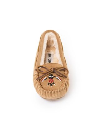 Women's Cally Thunderbird Animikii Suede Beaded Slippers