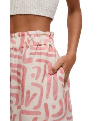 Women's Pop Front Tie Warhol Print Pants