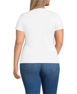 Plus Size Short Sleeve Cooling Crew Neck T-Shirt