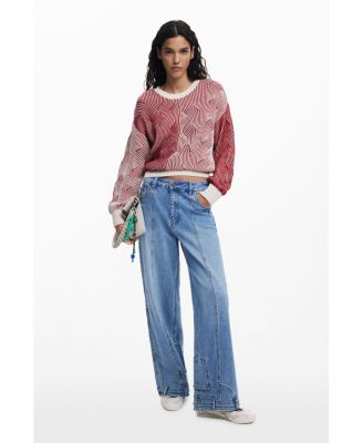 Women's Two-tone knit sweater