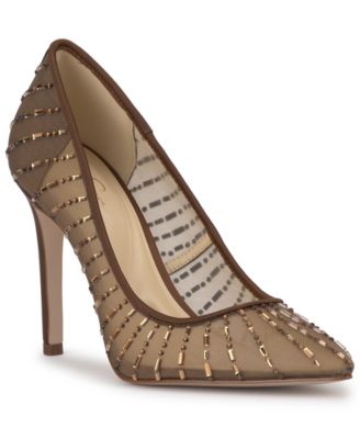 Women's Piviano Rhinestone Mesh Pumps