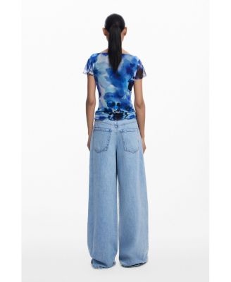 Women's Ribbed tulle T-shirt