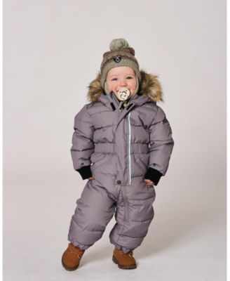 Toddler Unisex One-Piece Original Puffy Snowsuit Gray - Baby|Toddler