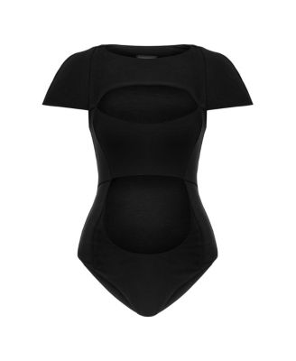 Women's Otara Denim Bodysuit - Stylish Cut-Outs