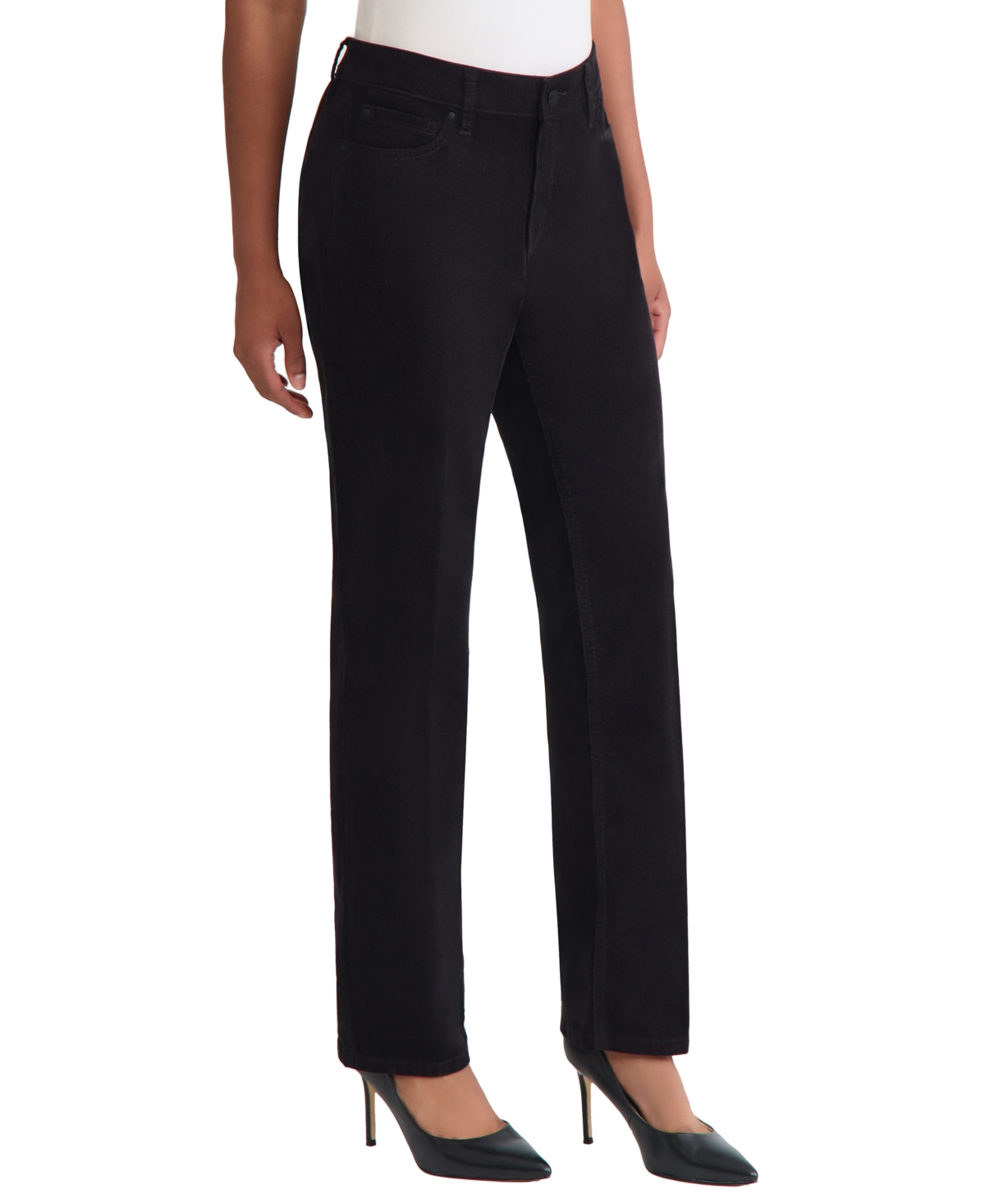 Jones New York Lexington Straight Leg Denim Jeans In Black