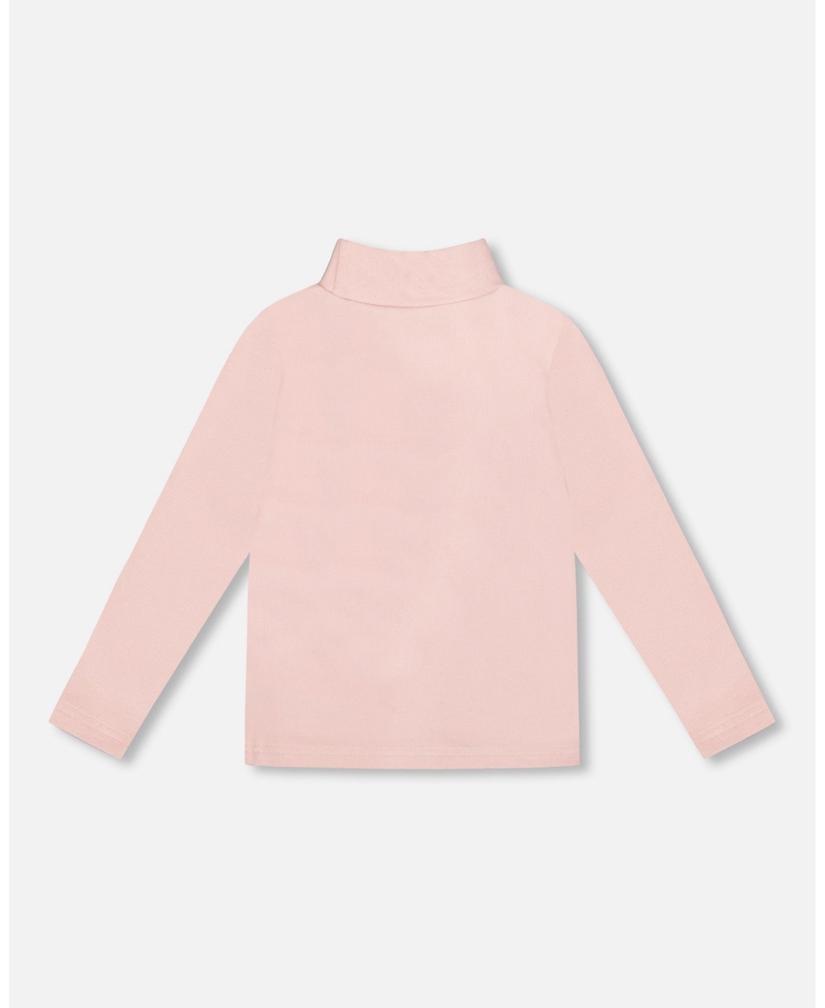 Deux par Toddler Girls Super Soft Ribbed Mock Neck Top Pink - Toddler|Child