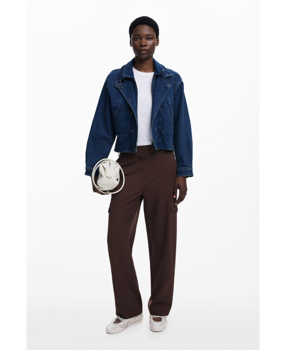 Desigual Women's Tailor Cargo Pants In Brown