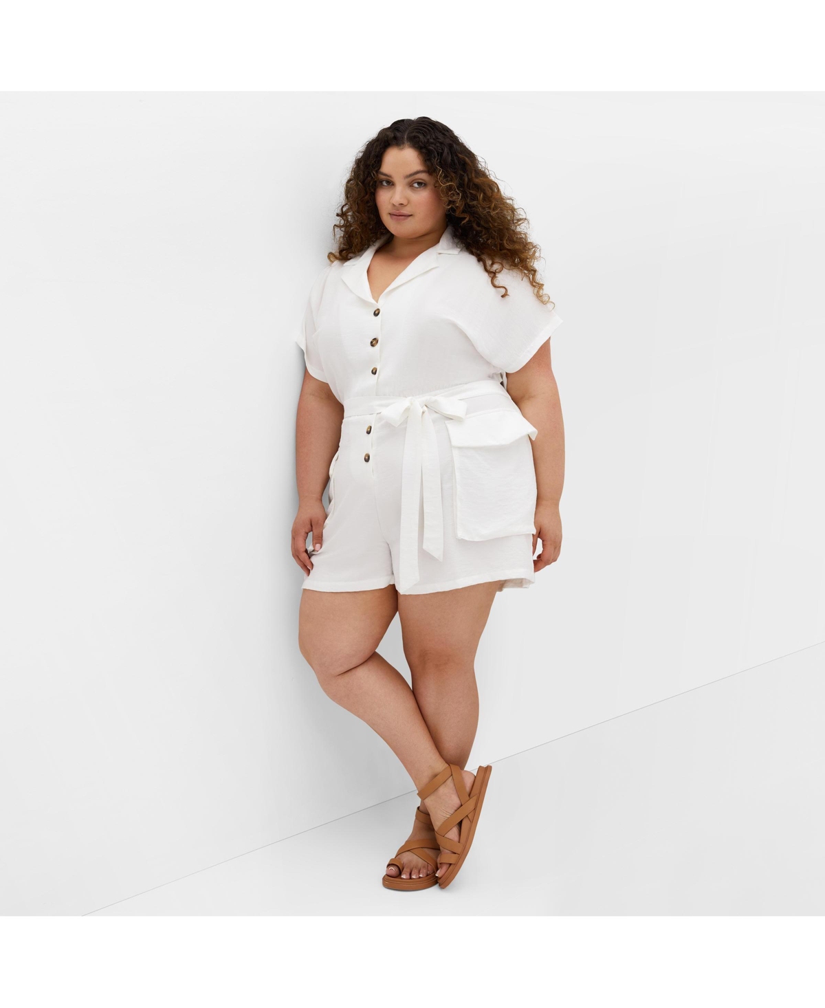 Women's Jade Playsuit - Ivory