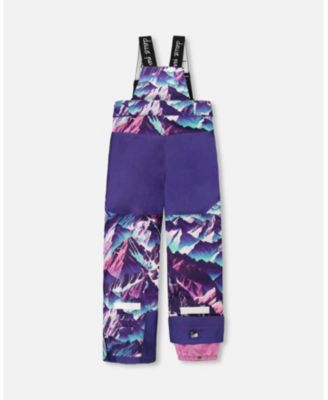 Girl Two-Piece Teknik Snowsuit Purple Mountain Print - Child