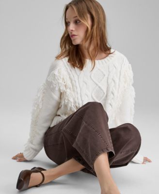 Petite Corduroy Barrel High-Rise Pants, Macy's Exclusive