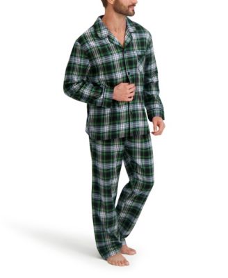 Men's Flannel Button Down Pajama Sleep Set