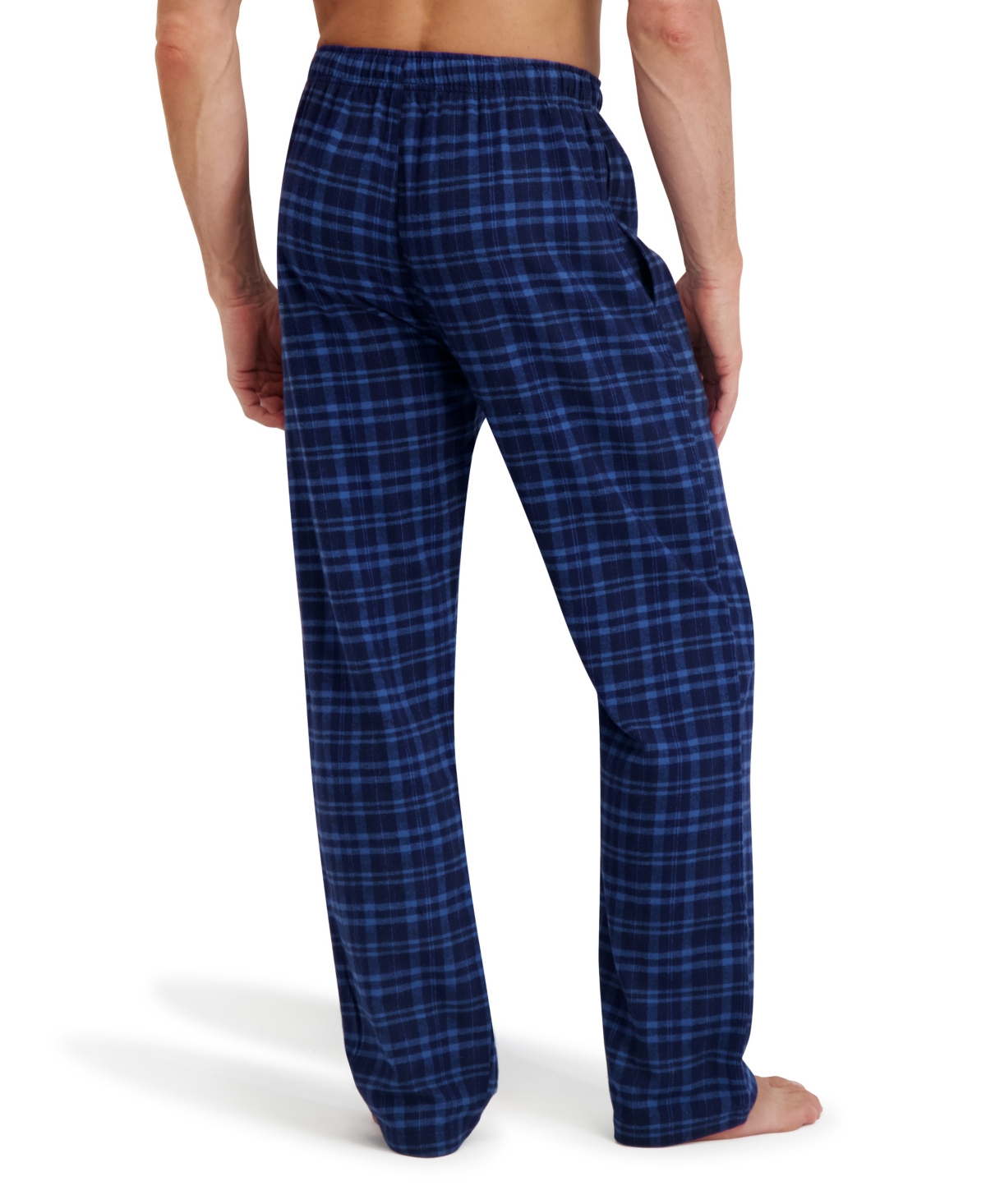 Hanes Men's Flannel Drawstring Sleep Pants In Blue