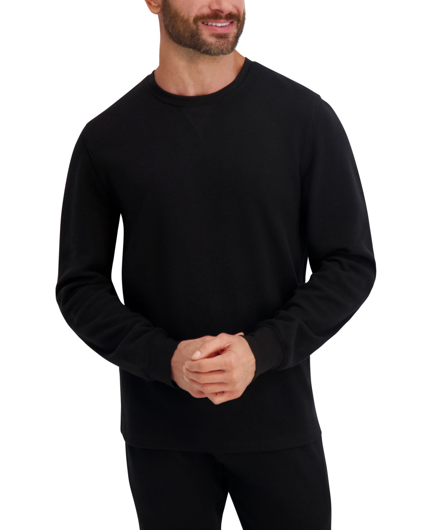 Men's Waffle Crew Neck Sleep Set