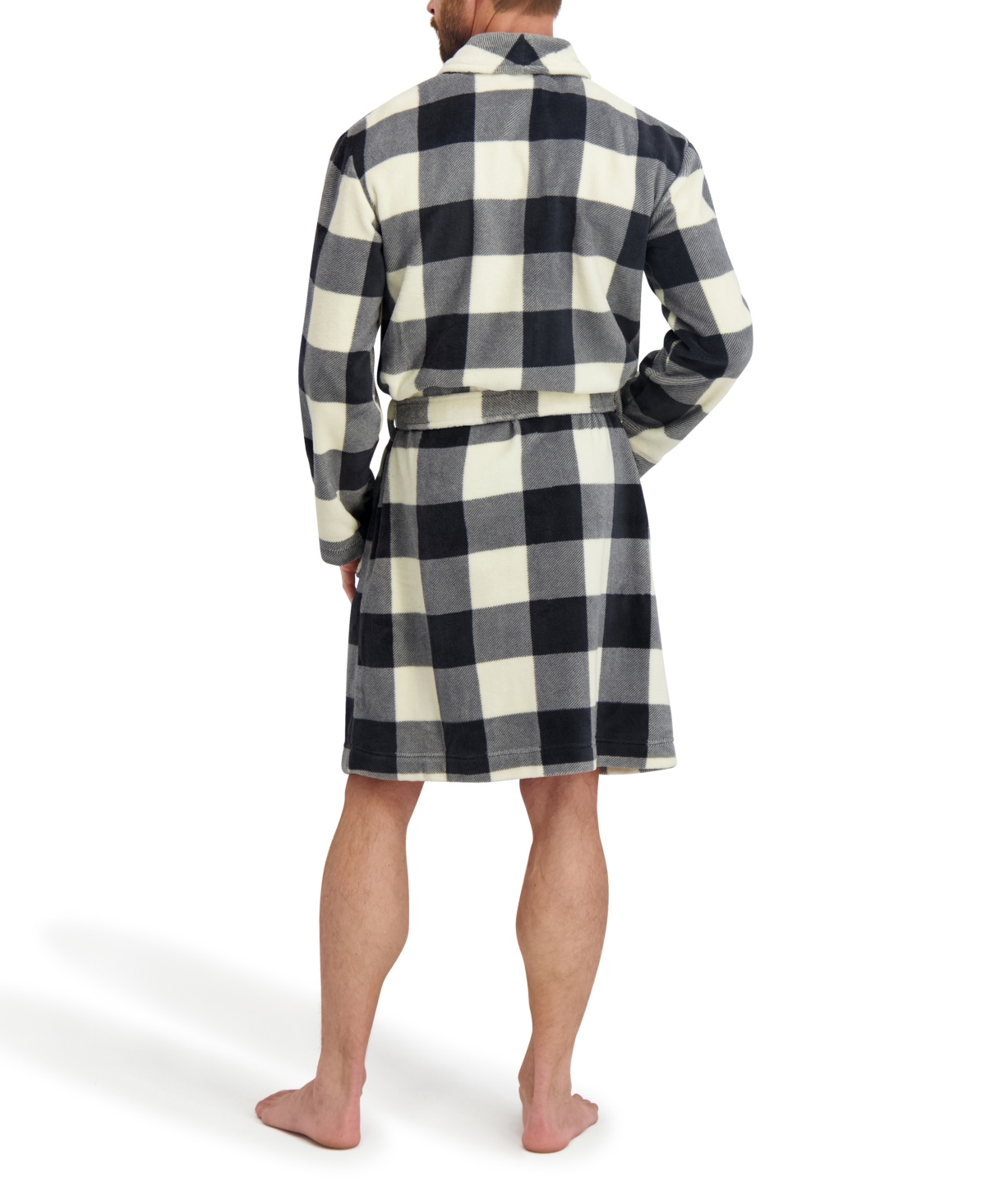 Hanes Men's Adjustable Plush Robe In Neutral