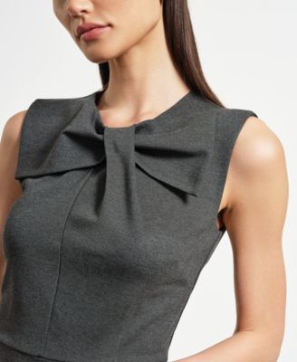 Women's Sleeveless Swingy Bow Dress