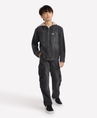 Boys Hooded Zip Denim Jacket 