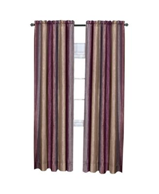 Ombre Crushed Satin Sheer Single Window Curtains & Valances - 50 in. W x 63 in. L, Earth