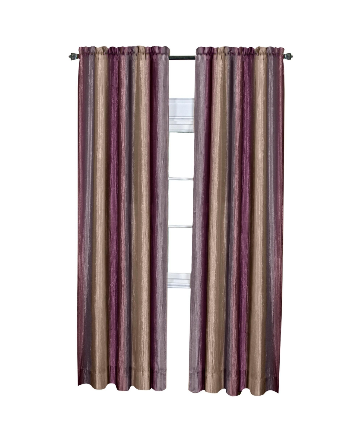 GoodGram Ombre Crushed Satin Sheer Single Window Curtains & Valances - 50 in. W x L