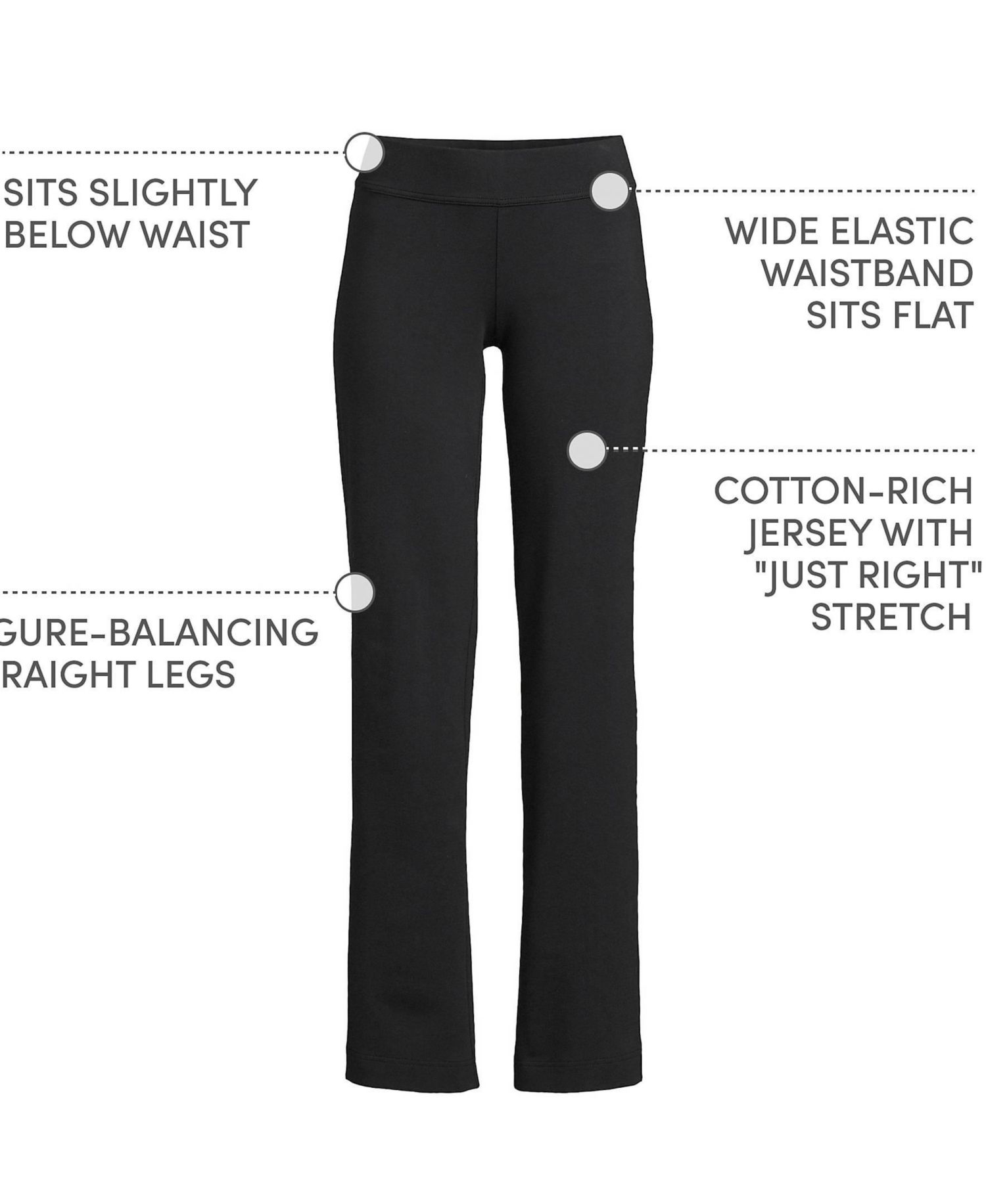 Women's Starfish Mid Rise Straight Leg Elastic Waist Pants