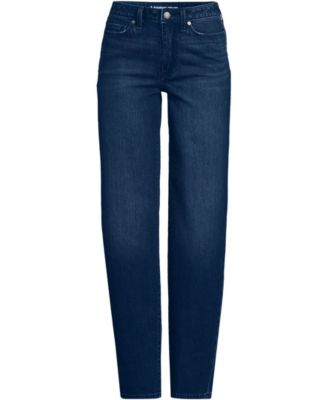 Women's Soft Denim Mid Rise Relaxed Straight Leg Jeans