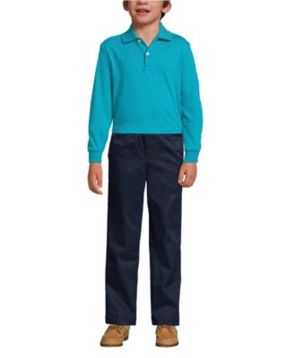 Girls Long Sleeve Interlock Polo Shirt