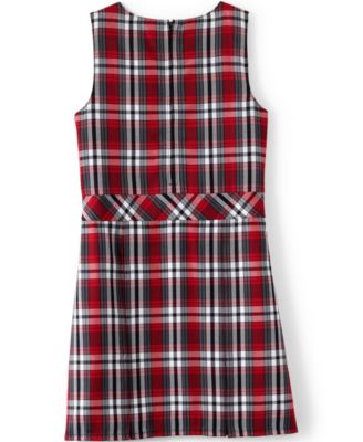 School Uniform Girls Plaid Jumper Top of Knee