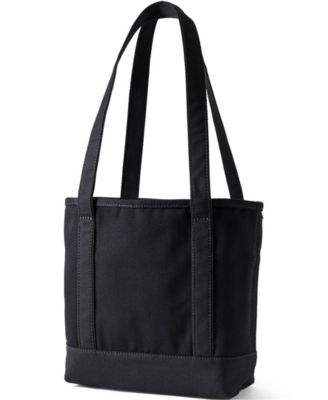Medium Solid Color 5 Pocket Open Top Long Handle Canvas Tote Bag