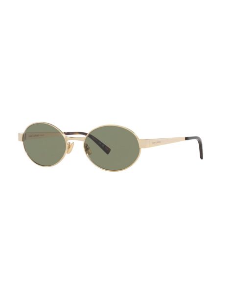 Женские солнцезащитные очки Saint Laurent Oval Sunglasses, SL 692 YS000577, цвет: Золотой