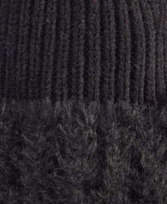 Faux Fur Cuff Ribbed Knit Beanie, Macy's Exclusive