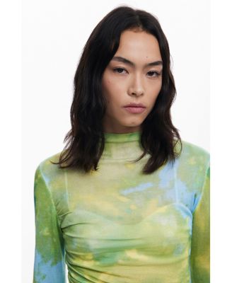 Women's Watercolor draped fine sweater