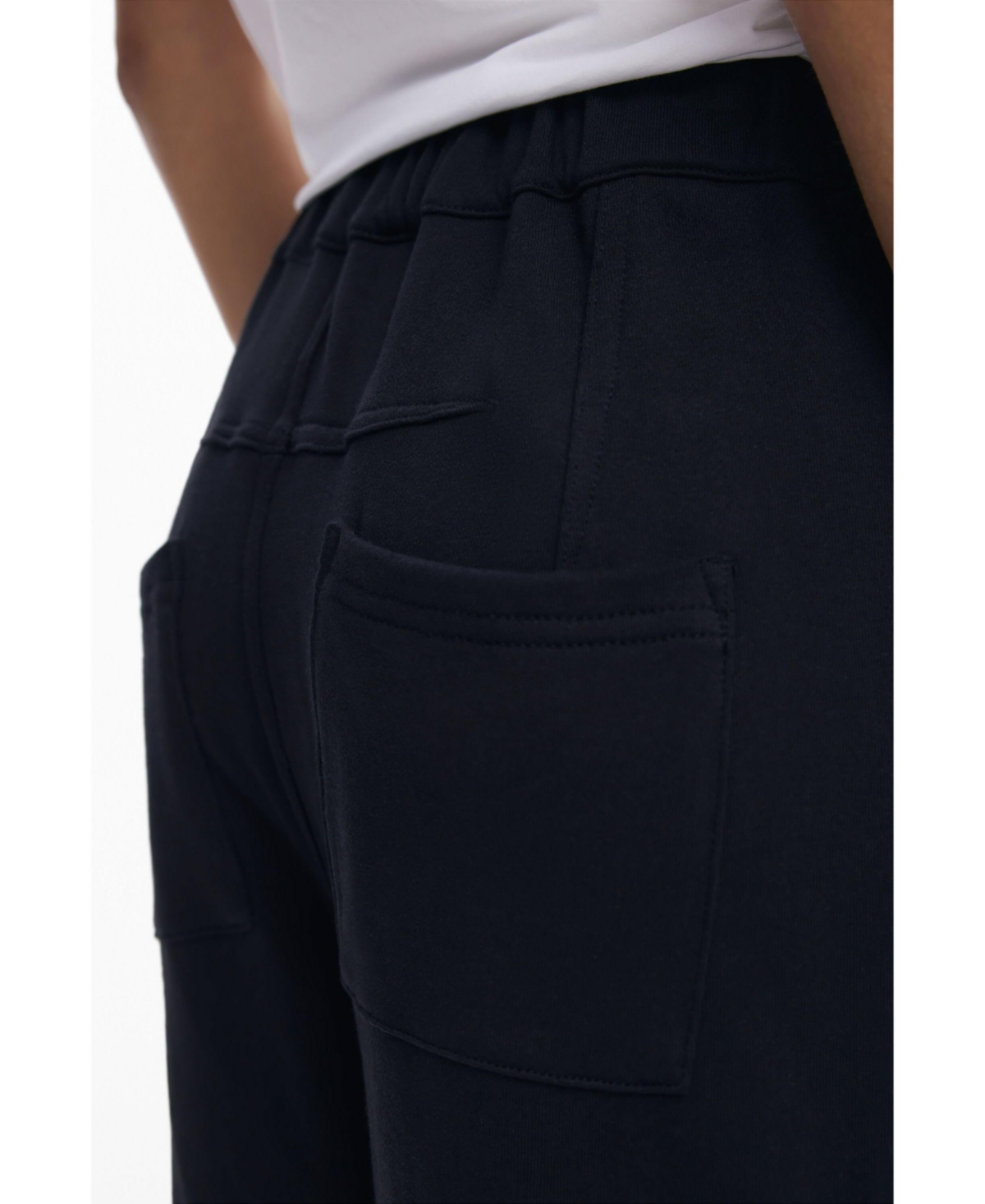 Desigual Crossover Waist Wide Leg Jeans In Blue