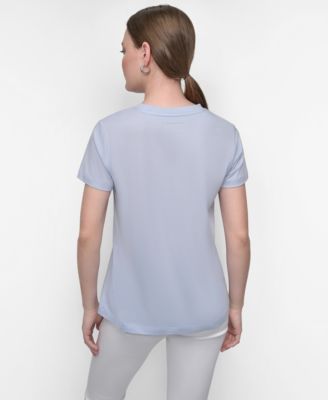 Women's Flocked Logo Crewneck T-Shirt