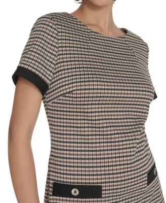 Women's Short Sleeve Pocket Shift Dress