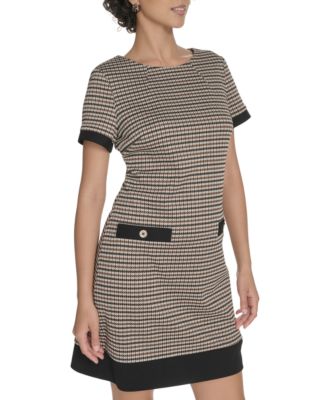 Women's Short Sleeve Pocket Shift Dress