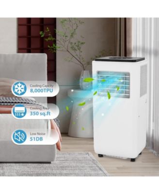 8,000 BTU ASHRAE, 3-in-1 Portable Air Conditioner with Air Cool, Dehumidifier & Fan Modes, Remote Control for Rooms up to 350 Sq. Ft