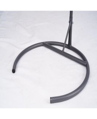 Cat Swing Bed with Stand & Cushion, Cat Egg Chair with Rattan Wicker Appearance, Indoor Hanging Swinging Cat Bed for Cats, Small Dogs, and Small Animals,Brown