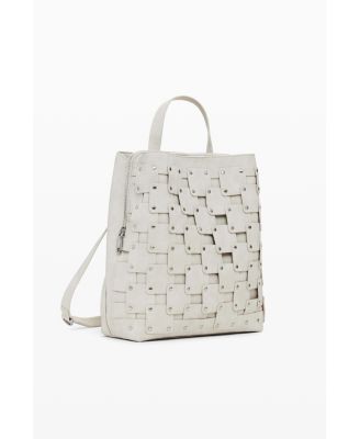 Women's Medium faux leather patch backpack