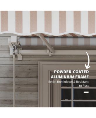 12' x 10' Outdoor Patio Manual Retractable Exterior Window Awning