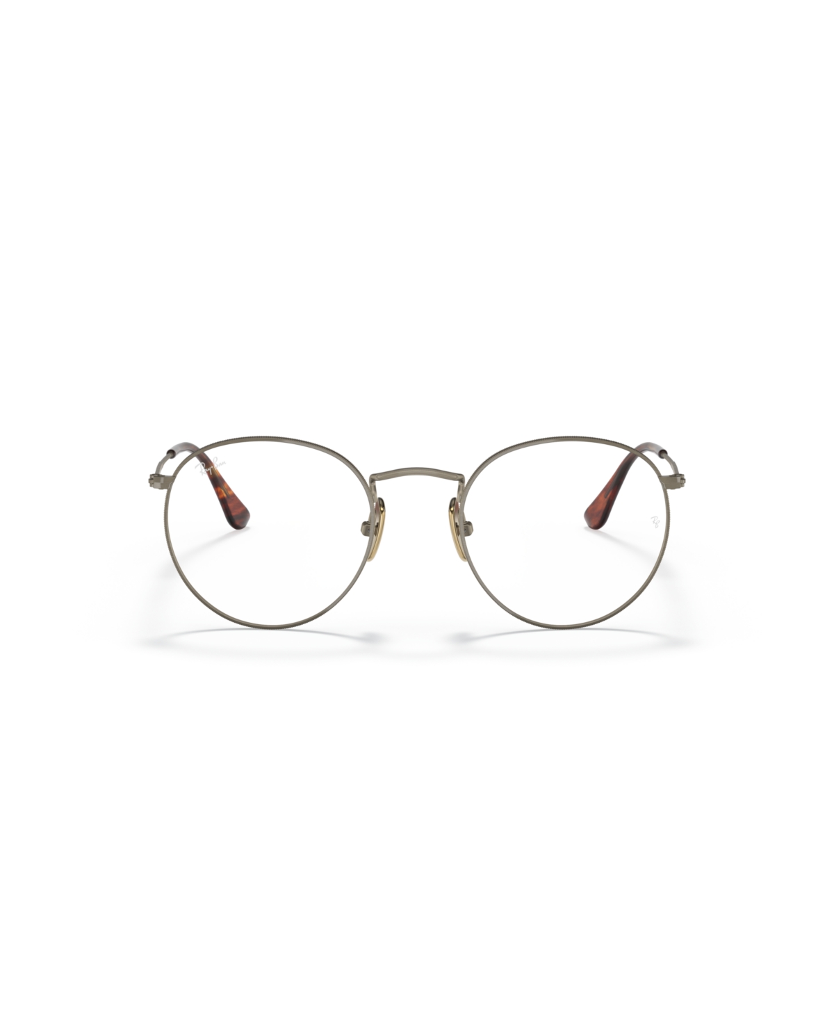 Ray Ban Unisex Round Titanium Optics Eyeglasses, Rb8247v In Brown