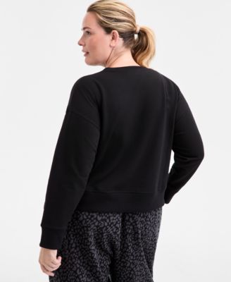 Plus Size Relaxed Crewneck Fleece Sweatshirt, Macy's Exclusive 