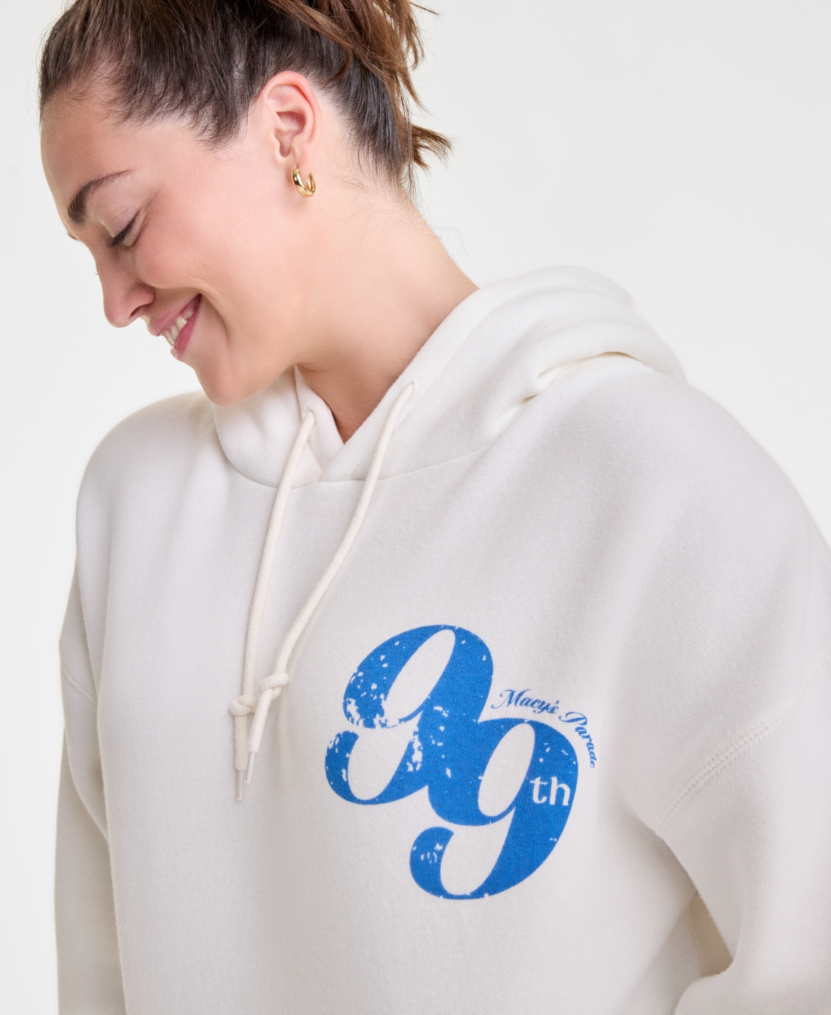 Macy's Thanksgiving Day Parade Unisex Cozy Comfort Hooded Sweatshirt,  Exclusive In White