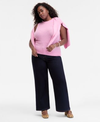 Trendy Plus Sleeveless Pointelle-Knit Cami