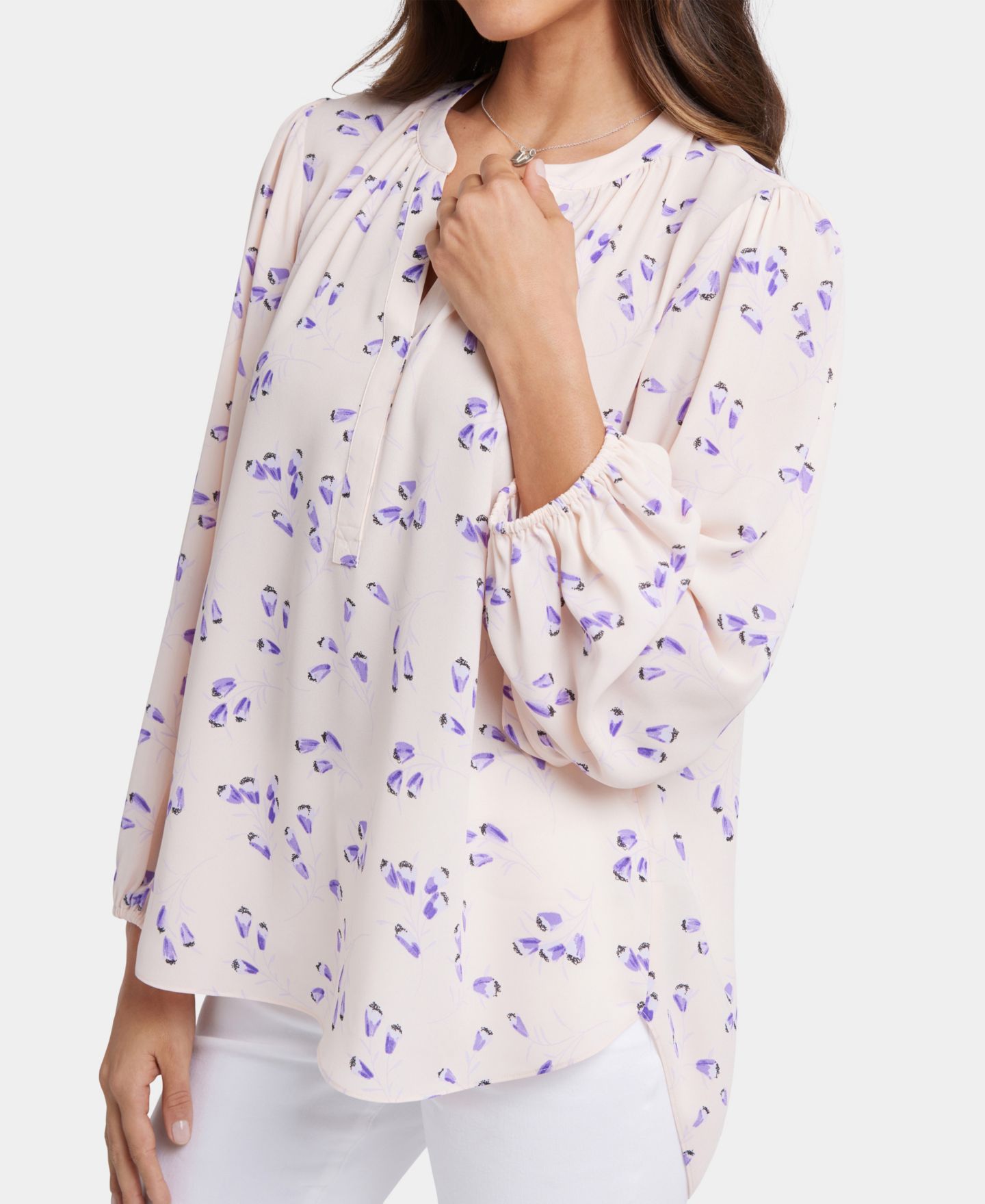 Женский топ NYDJ Puff Sleeve Popover — фото 3