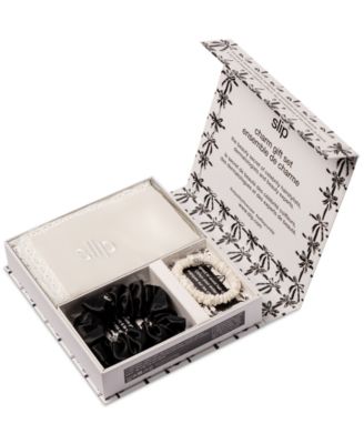 3-Pc. Pure Silk Queen Pillowcase & Scrunchie Gift Set - Charm