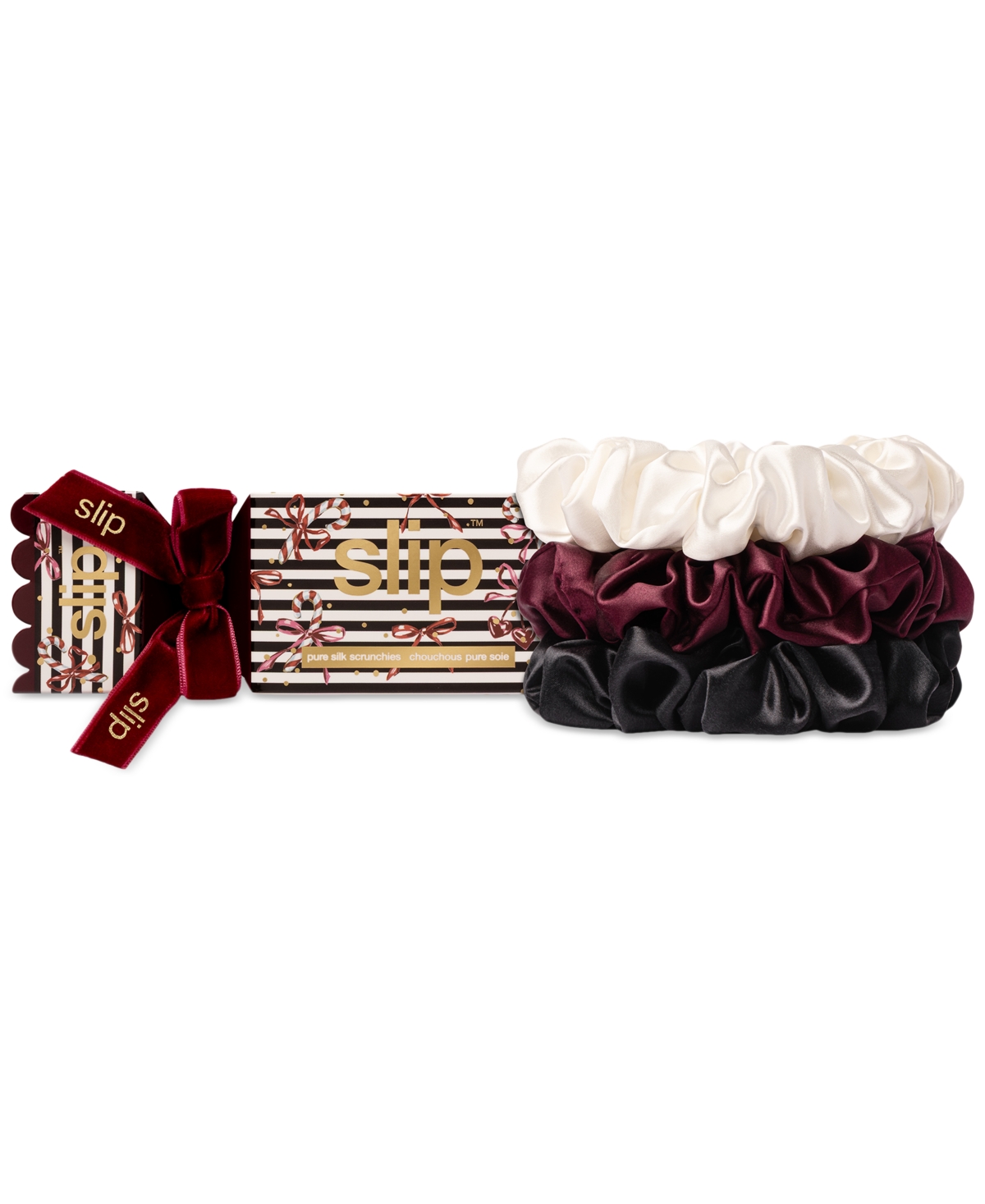 Slip 3-Pc. Pure Silk Large Sugar Plum Scrunchie Cracker