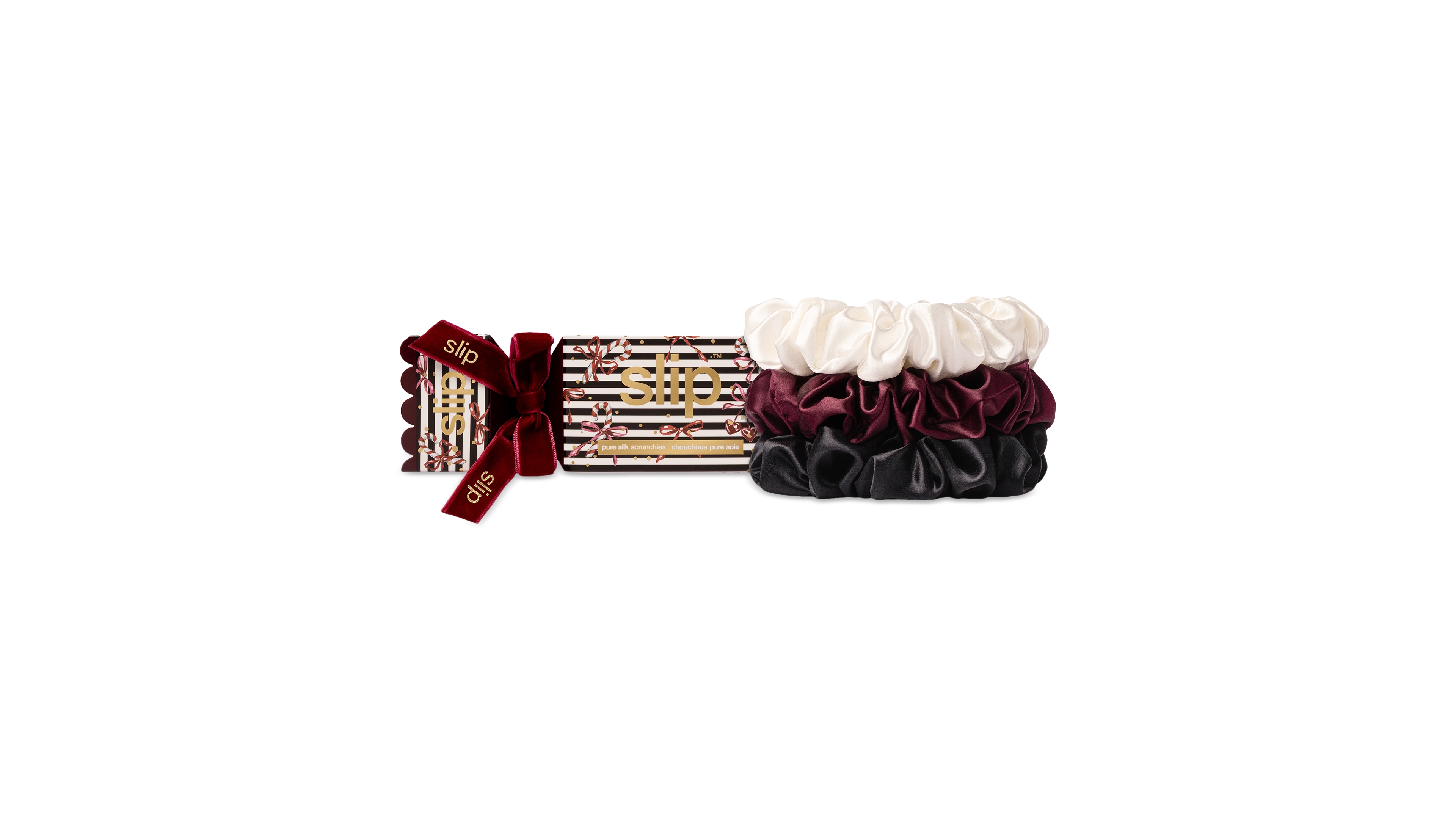 Slip 3-Pc. Pure Silk Large Sugar Plum Scrunchie Cracker