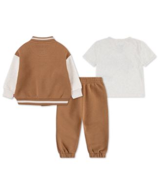 Baby Boys 3-Piece Bomber Jacket, T-Shirt and Jogger Set