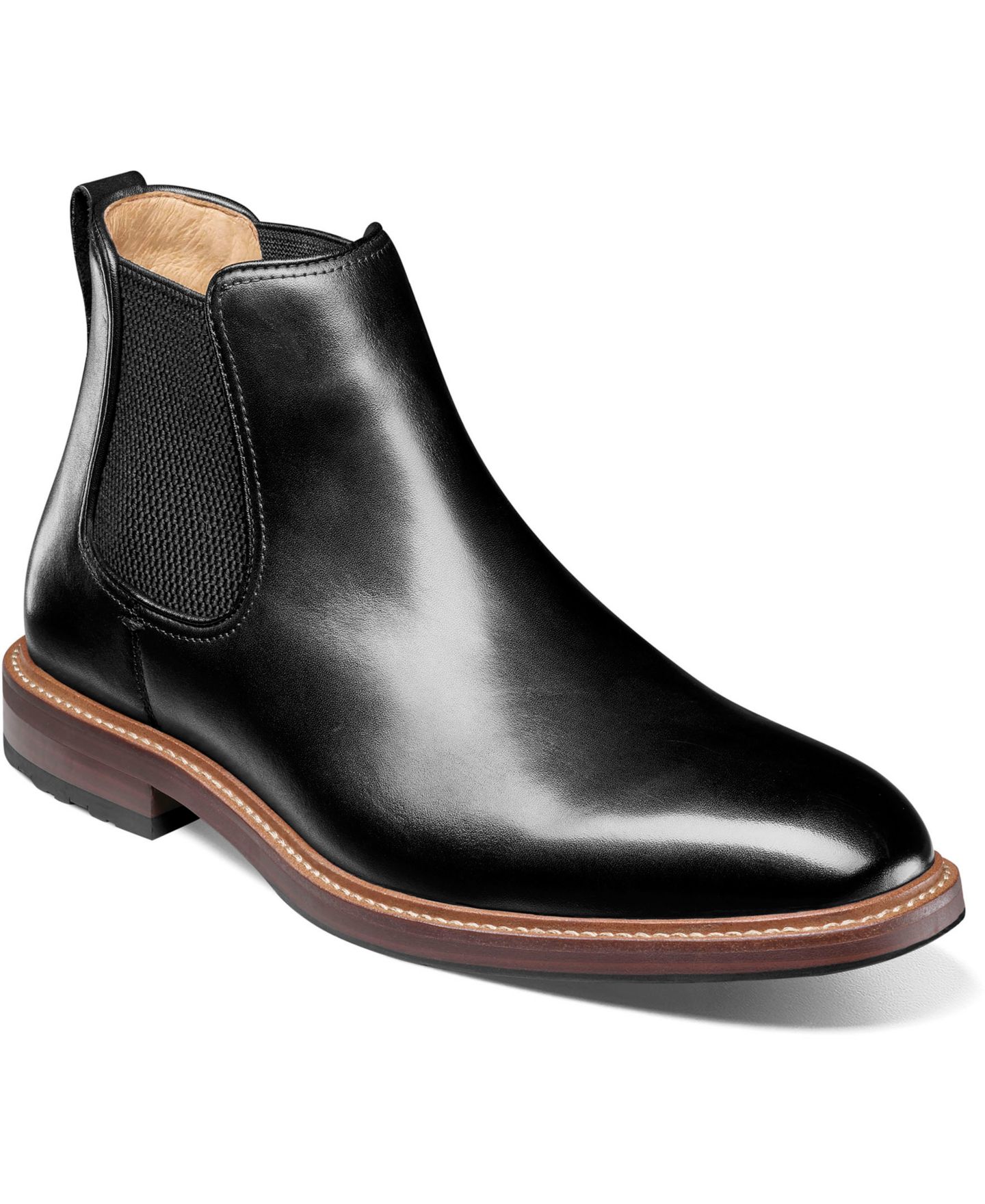 Мужские ботинки Florsheim Anthem Plain Toe Chelsea, цвет: Чёрный — фото 1